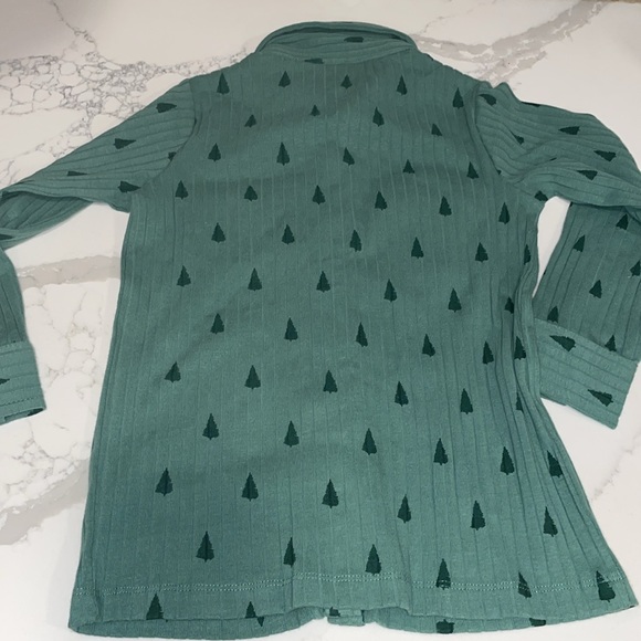 Kate Quinn Kids Green Tree Button up Collar Pocket Shirt 6 - Picture 5 of 10